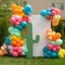 Mexican Fiesta Balloon Arch Kit, 133pcs Blush Pink Turquoise Blue Pastel Green Light Orange Yellow Colorful Balloons Garland for Birthday Carnival Festival Tropical Hawaiian Summer Party Decorations